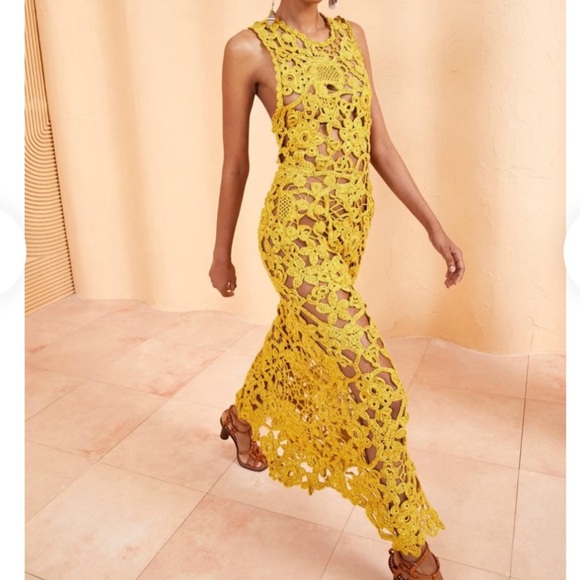Ulla Johnson Yael Dress - small - hand crocheted retails $2250 - Picture 2 of 15